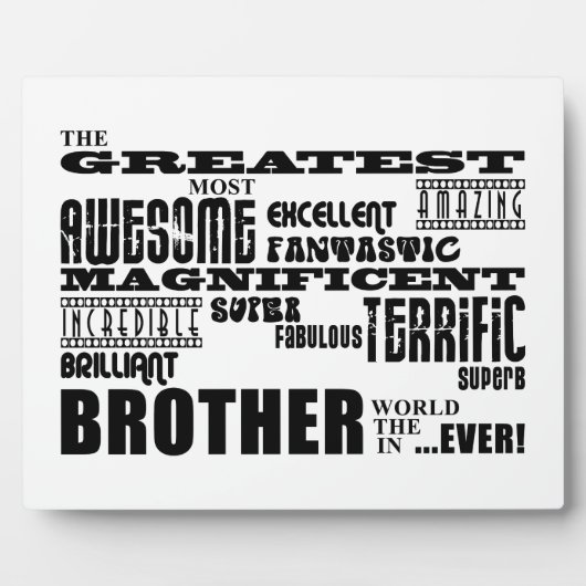 Fun Gifts for Brothers : Grootste broer Fotoplaat (Voorkant)