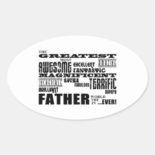 Fun Gifts for Dads: Grootste vader Ovale Sticker