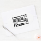 Fun Gifts for Dads: Grootste vader Ovale Sticker (Envelop)