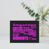 Fun Gifts for Goddaughters : Greatest Goddochter Briefkaart (Staand voorkant)