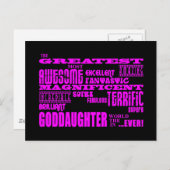 Fun Gifts for Goddaughters : Greatest Goddochter Briefkaart (Voorkant / Achterkant)