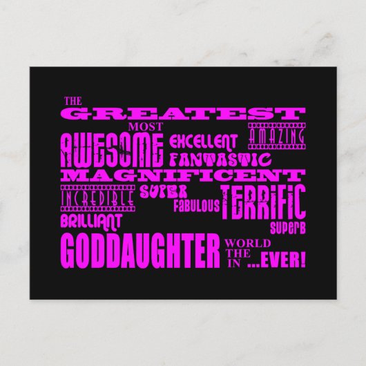 Fun Gifts for Goddaughters : Greatest Goddochter Briefkaart (Voorkant)