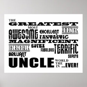 Fun Gifts for Uncles: Grootste oom Poster