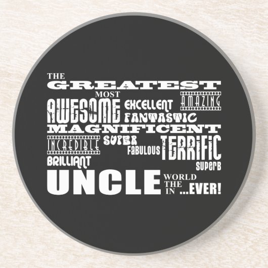 Fun Gifts for Uncles : Grootste oom Zandsteen Onderzetter (Voorkant)