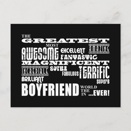 Fun Gifts voor Boyvrienden : Greatest Boyvriend Briefkaart (Voorkant)