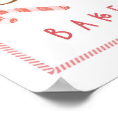 Fun Gingerbrood Bakery Co Persoonlijke familienaam Poster (Hoek)