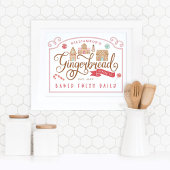 Fun Gingerbrood Bakery Co Persoonlijke familienaam Poster