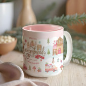 Fun Gingerbrood Bakery Co Persoonlijke familienaam Tweekleurige Koffiemok