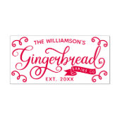 Fun Gingerbrood Baking Co Persoonlijke familienaam Zelfinktende Stempel (Design)