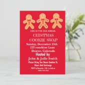 Fun Gingerbrood Cookie Swap-kerstfeest Kaart (Staand voorkant)
