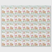 Fun Gingerbrood Snoep Town Winter Scene Cadeaupapier (Vlak)