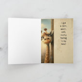Fun Giraffe Animal Love You Humor Kaart (Binnen)