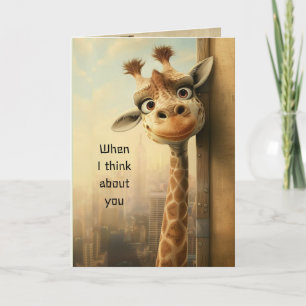 Fun Giraffe Animal Love You Humor Kaart