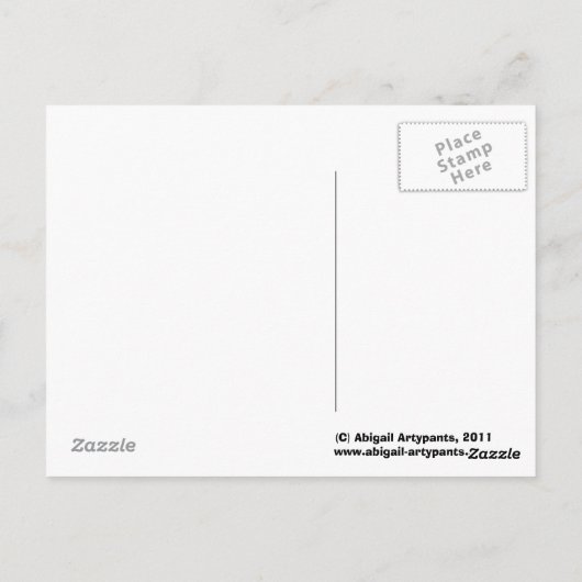 Fun Giraffe Briefkaart (Achterkant)