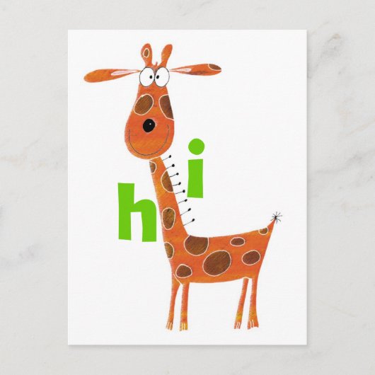 Fun Giraffe Briefkaart (Voorkant)