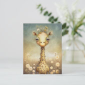 Fun Giraffe Briefkaart (Staand voorkant)