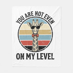 Fun Giraffe Citaat Vintage Gravure T-Shirt Desi Fleece Deken