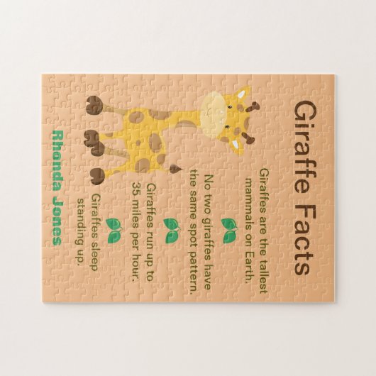 Fun Giraffe Facts Legpuzzel (Horizontaal)