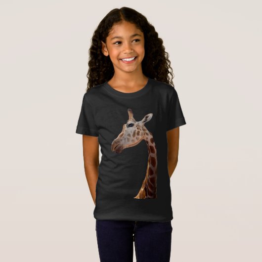 Fun Giraffe foto T-Shirt (Voorkant volledig)