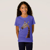 Fun Giraffe foto T-Shirt (Voorkant volledig)