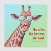 Fun Giraffe Inspirerend Quote Emerson wordt Gekke (Voorkant)