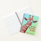 Fun Giraffe Inspirerend Quote Emerson wordt Gekke Notitieboek (Binnen)