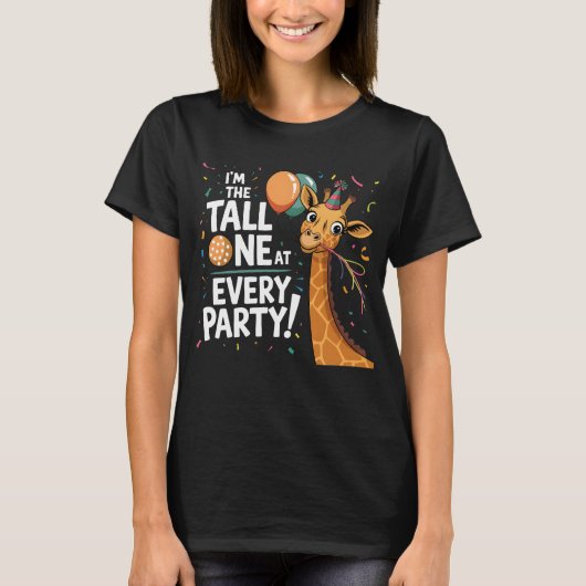 Fun Giraffe Party Design - Ik ben de Grote! T-shirt (Voorkant)