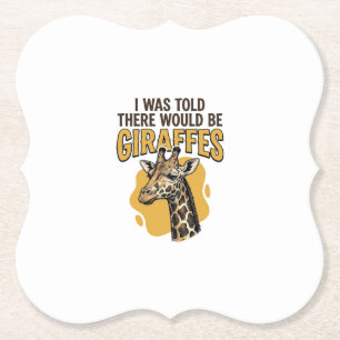 Fun Giraffe Vintage Gravure Shirt Ontwerp_1 Kartonnen Onderzetters