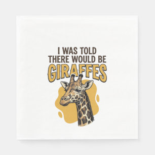 Fun Giraffe Vintage Gravure Shirt Ontwerp_1 Servet