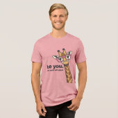 Fun Giraffe Wees Jij Vintage Gravure Shirt Ontwerp (Voorkant volledig)