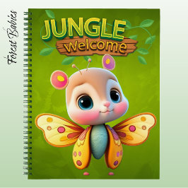 Fun Girl Butterfly Green Wild Woodland Wildlife 🦋 Notitieboek