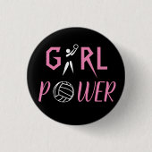 Fun Girl Power Netball Ronde Button 3,2 Cm (Voorkant)