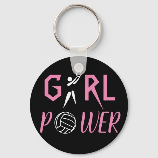 Fun Girl Power Netball Sleutelhanger (Voorkant)