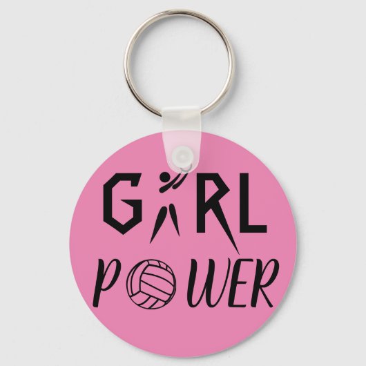 Fun Girl Power Netball Sleutelhanger (Voorkant)