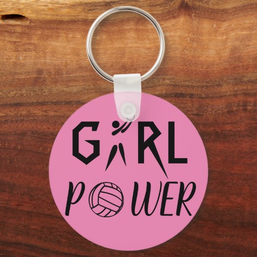 Fun Girl Power Netball Sleutelhanger (Voorkant)