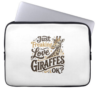 Fun Girlfriend Liefhebber Vintage Typografie Shirt Laptop Sleeve