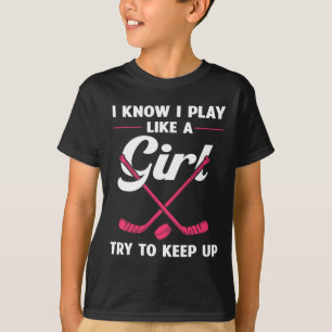 Fun Girls Hockey Design for Women Field Hockey No T-shirt