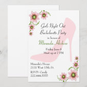 Fun Girl's Night Our Bachelorette Party Invitation Kaart (Voorkant / Achterkant)