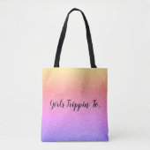 Fun Girls Trippin naar...je bestemming kleurrijk Tote Bag (Voorkant)