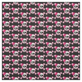Fun Girly Skull Stof (Swatch)