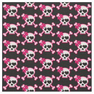 Fun Girly Skull Stof