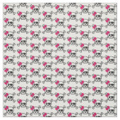 Fun Girly Skull Stof (Swatch)