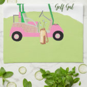 Fun Glam Golf Cart Schilderachtig gepersonaliseerd Theedoek (Gevouwen)