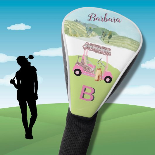 Fun Glam Golf Cart Schilderachtig, twee kleuren Golfheadcover