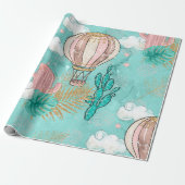 Fun Glitter Desert Llama Cadeaupapier (Uitgerold)