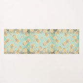 Fun Glittery Golden Pineappels Yogamat (Voorkant (horizontaal))