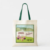 Fun Glitzy Golf Cart gepersonaliseerd voor Golf Ga Tote Bag (Achterkant)