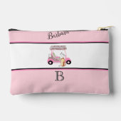 Fun Glitzy Golf Cart Monogram Naam Etui (Achterkant)