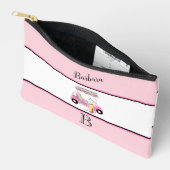 Fun Glitzy Golf Cart Monogram Naam Etui (Open)