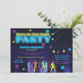Fun Glow in the Dark Party Invitation Kaart (Staand voorkant)